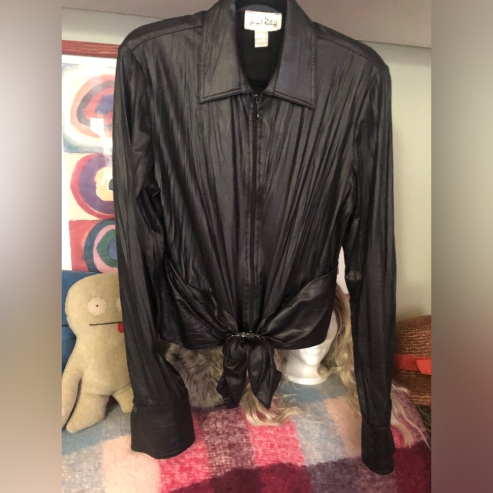 EUC Women’s Joseph Ribkoff Faux Leather Jacket - Picture 5 of 15